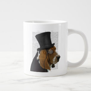Caneca De Café Grande Basset Hound, Formal Hound e Hat