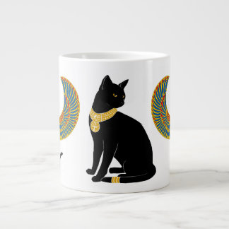 Caneca De Café Grande Basteta: Gato Asas de Isis!