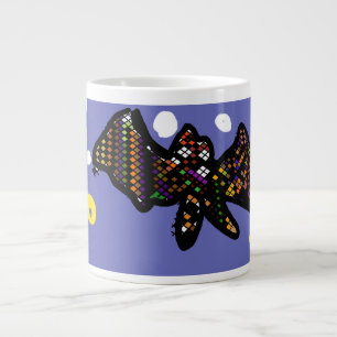 Caneca De Café Grande Bat patch Halloween