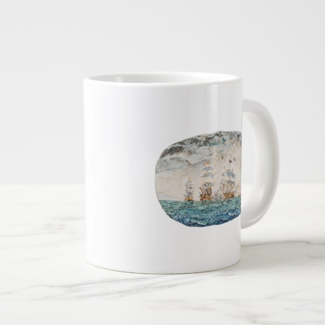 Caneca De Café Grande Batalha de Trafalgar 1805 1998 (Frente Esquerda)