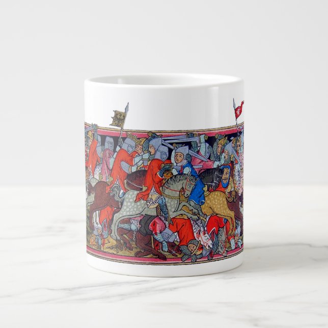 Caneca De Café Grande Batalha medieval (Frente)