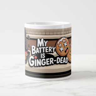 Caneca De Café Grande Bateria de Gengibre Morta
