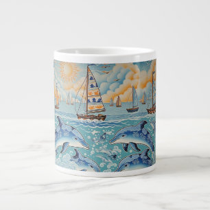 Caneca De Café Grande Batik Sea Odyssey