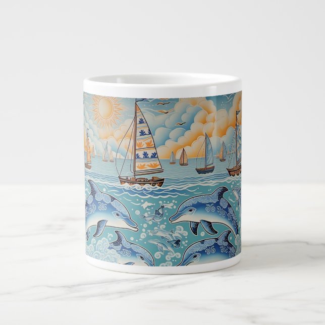 Caneca De Café Grande Batik Sea Odyssey (Frente)