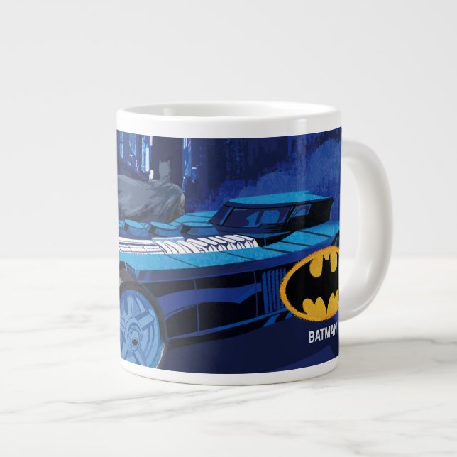 Caneca De Café Grande Batman Gotham City Night Patrol (Frente Esquerda)