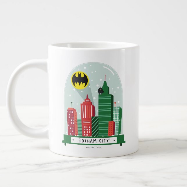 Caneca De Café Grande Batman Gotham City™ Snow Globe Graphic (Esquerda)
