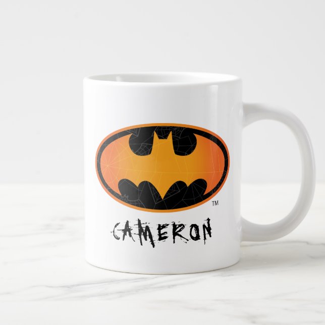 Caneca De Café Grande Batman | Logotipo Web Halloween (Direita)