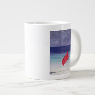 Caneca De Café Grande Beach Flag - Storm Warning 1985