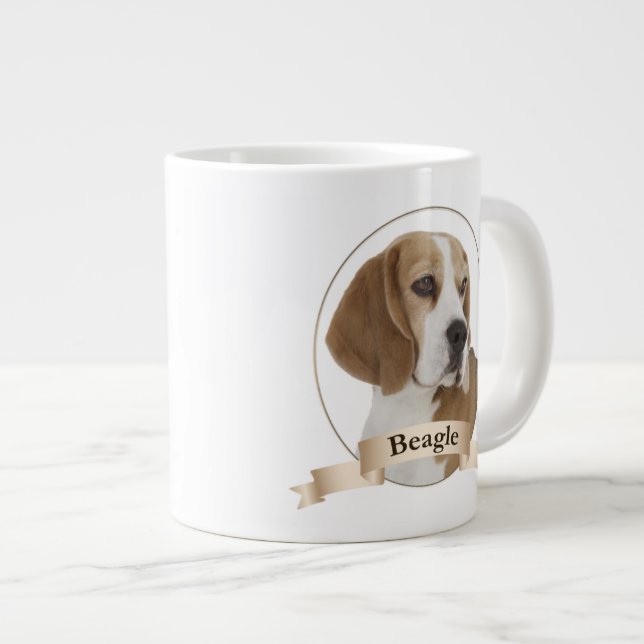 Caneca De Café Grande Beagle Jumbo Mug (Frente Esquerda)