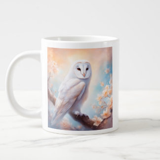 Caneca De Café Grande Beautiful Barn Owl Flowers