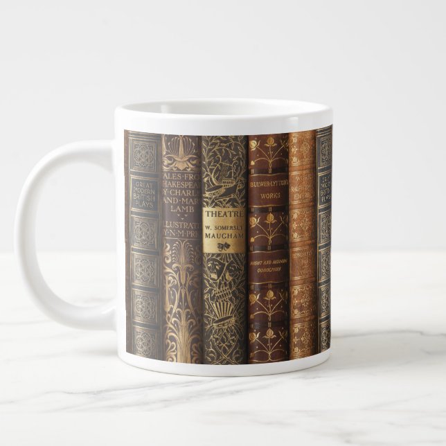 Caneca De Café Grande Beautiful Book Spines (Theatre) (Esquerda)