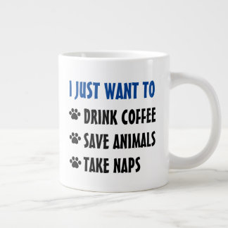 Caneca De Café Grande Beba Café, Salve Animais, Tome Soneca