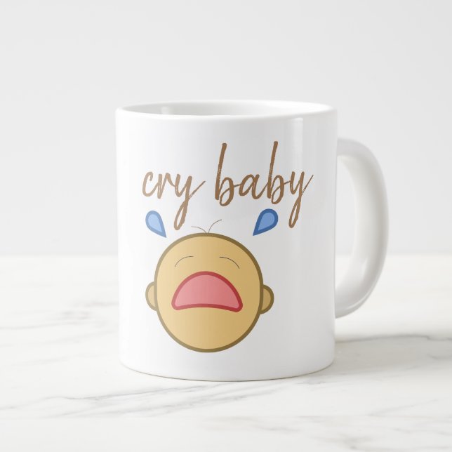 Caneca De Café Grande bebê chorão - Jumbo Mug (Frente Esquerda)