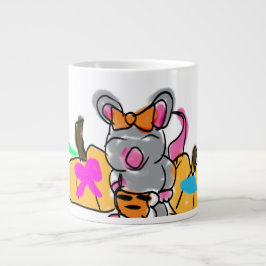 Caneca De Café Grande Bebê do rato revela outono