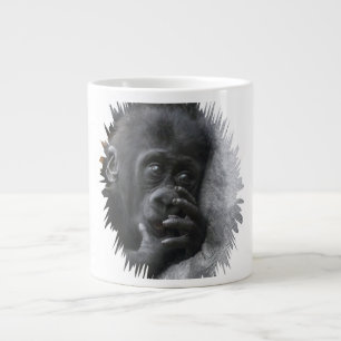 Caneca De Café Grande Bebê Gorila 001