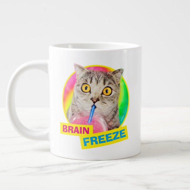 Caneca De Café Grande Bebendo de Gato (Esquerda)