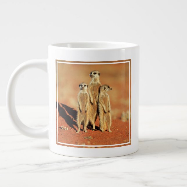 Caneca De Café Grande Bebês Mais Pobres | 3 Meerkats (Esquerda)
