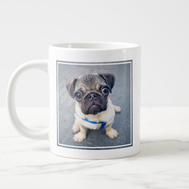 Caneca De Café Grande Bebês Mais Pobres | Baby Pug (Esquerda)