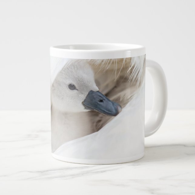 Caneca De Café Grande Bebês Mais Pobres | Bebê-Mute Swan (Frente Esquerda)