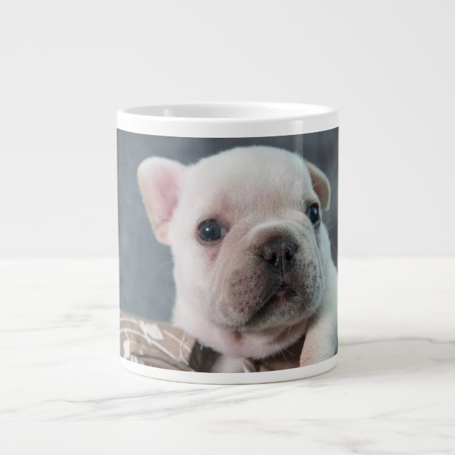 Caneca De Café Grande Bebês Mais Pobres | Buldogue francês (Frente)