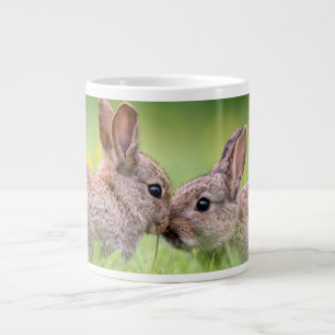 Caneca De Café Grande Bebês Mais Pobres   Bunny Kiss