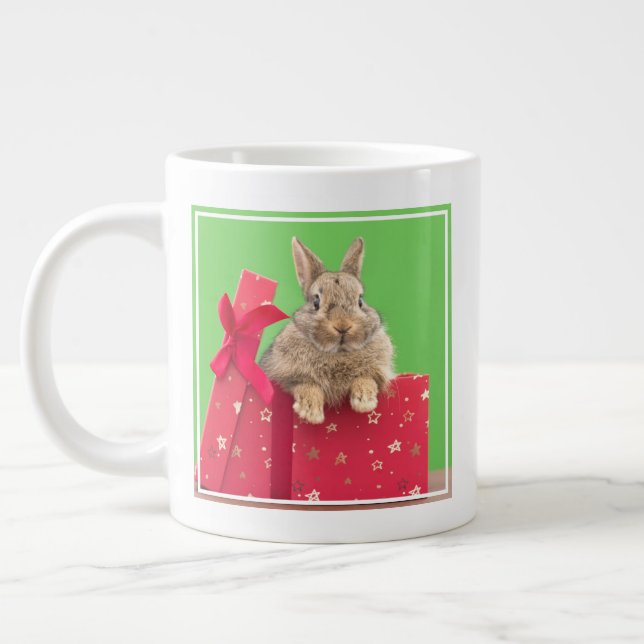 Caneca De Café Grande Bebês Mais Pobres | Bunny Natal (Esquerda)