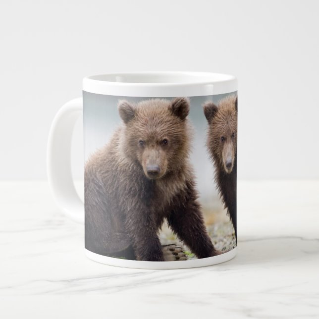 Caneca De Café Grande Bebês Mais Pobres | Duas Cubas De Urso (Frente Esquerda)