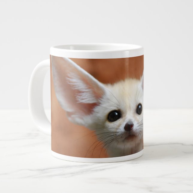 Caneca De Café Grande Bebês Mais Pobres | Fennec Fox Pup (Frente Esquerda)