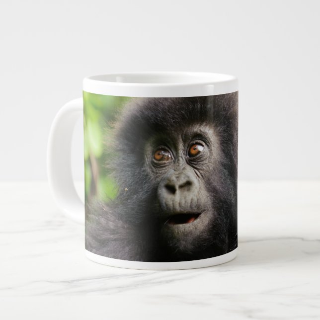 Caneca De Café Grande Bebês Mais Pobres | Jovens Montanhas Gorilla (Frente Esquerda)