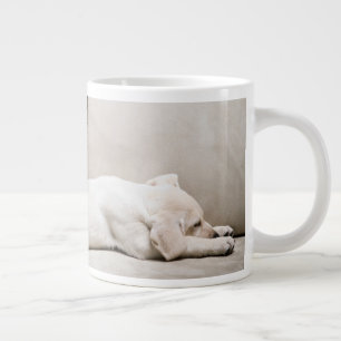 Caneca De Café Grande Bebês Mais Pobres   Labrador Amarelo Sonolento Pup