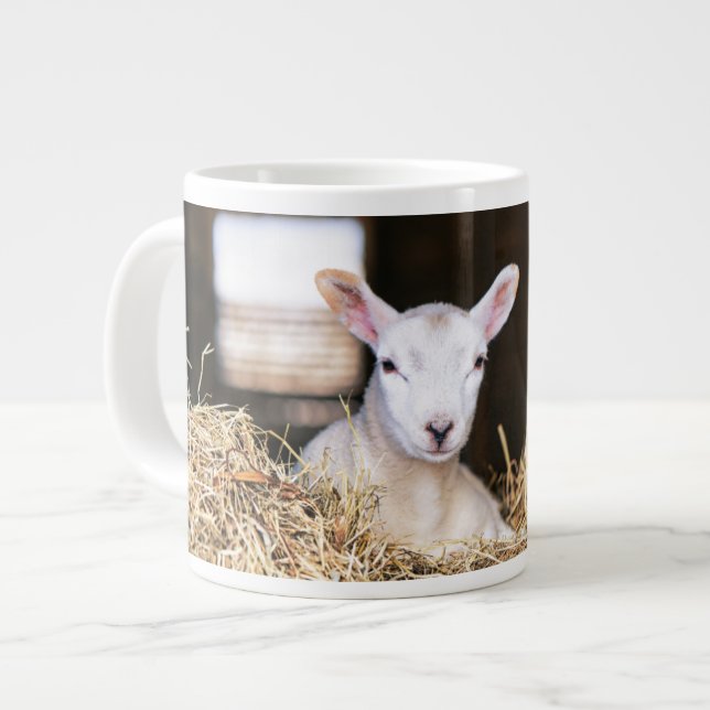 Caneca De Café Grande Bebês Mais Pobres | Lamas recém-nascidas (Frente Esquerda)
