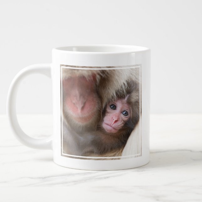 Caneca De Café Grande Bebês Mais Pobres | Macaco-neve (Esquerda)