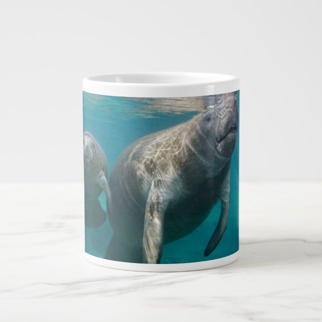 Caneca De Café Grande Bebês Mais Pobres | Manateio e Bebê (Frente)