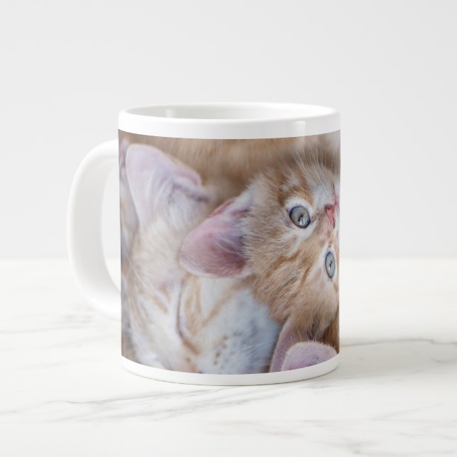 Caneca De Café Grande Bebês Mais Pobres | Película De Gato Laranja (Frente Esquerda)