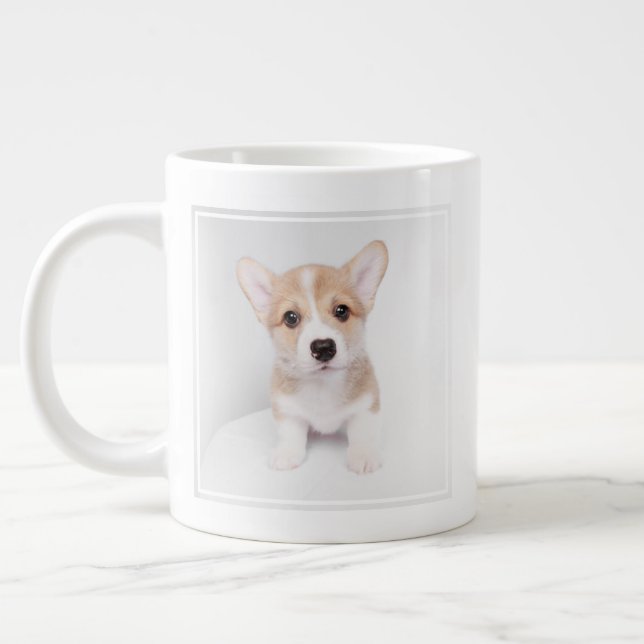 Caneca De Café Grande Bebês Mais Pobres | Tiny Corgi (Esquerda)
