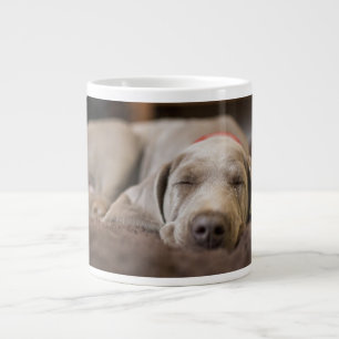 Caneca De Café Grande Bebês Mais Pobres   Weimaraner Cãozinho Dormir