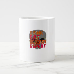 Caneca De Café Grande Bebida Divertida Comer Ser Assustador Design Criat