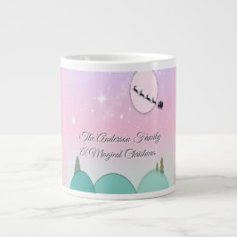 Caneca De Café Grande Bebida Natalina Pastel ao Luar