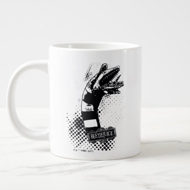 Caneca De Café Grande Beetlesumo | Ilustração de minhoca (Esquerda)