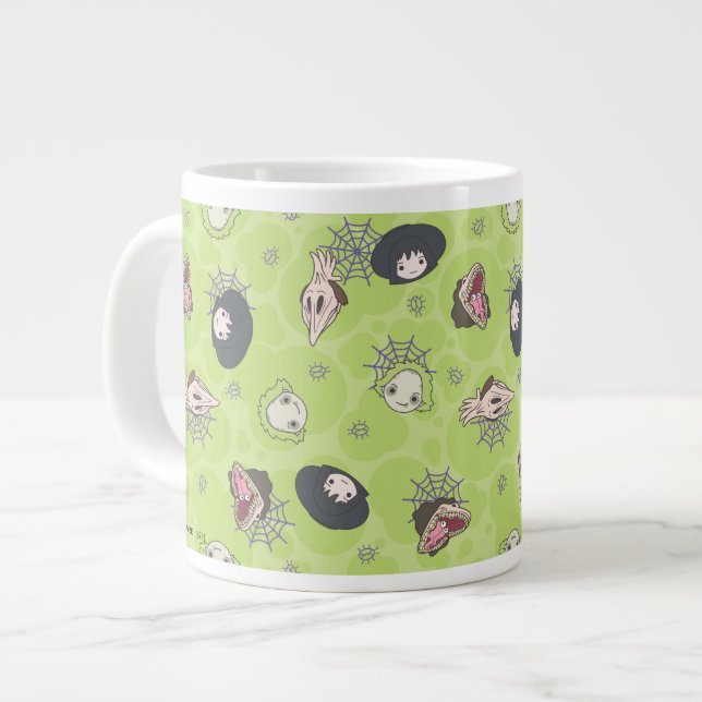 Caneca De Café Grande Beetlesumo | Padrão De Tosse Chibi Cuta (Frente Esquerda)