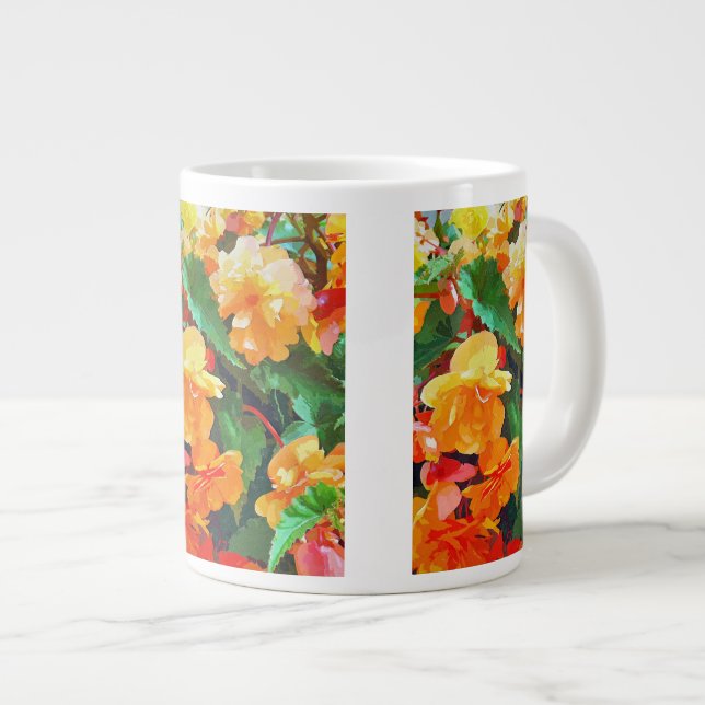 CANECA DE CAFÉ GRANDE BEGONIAS (Frente Esquerda)