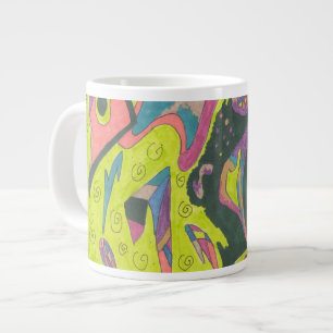 Caneca De Café Grande Behold, Abstrato original