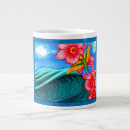 Caneca De Café Grande Beija-flor Oceano