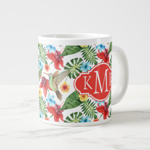 Caneca De Café Grande Beija Tropical  Monograma