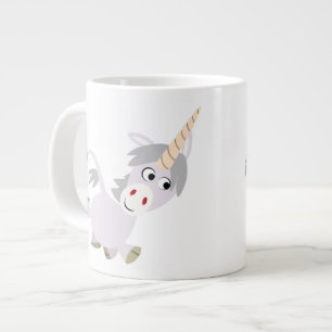 Caneca De Café Grande Bela animação faciosa Unicorn Jumbo Mug