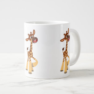 Caneca De Café Grande Bela Caricatura Namorada Giraffe Jumbo Mug