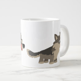 Caneca De Café Grande Bela Caricatura Wolf Jumbo Mug Fome