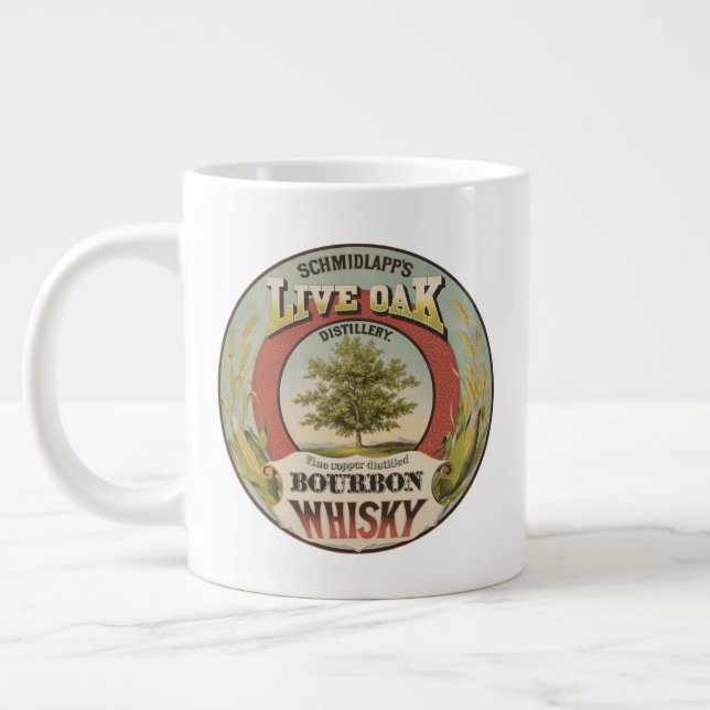 Caneca De Café Grande Bela Cobre Destilava Bourbon Whisky. (Esquerda)