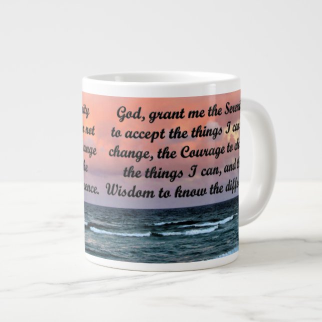CANECA DE CAFÉ GRANDE BELA SEMELHANÇA PRAYER MUG (Frente Esquerda)