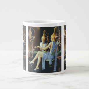 Caneca De Café Grande Beleza Salão de Beleza Espaço Vintage Unhas